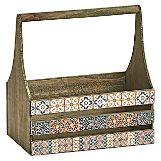 Zeller Present Aufbewahrungsbox Deko-Kiste mit Griff Mosaik (L x B x H: 310 x 190 x 320 mm)