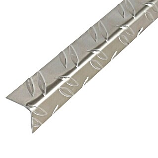 Kantoflex Ángulo de chapa estriada (L x An x Al: 2.000 x 29,5 x 29,5 mm, Aluminio)