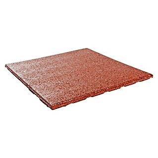 Terrastegel Rubber (500 mm x 500 mm x 2,5 cm, Rood, Rubber)