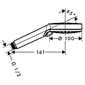 Hansgrohe Crometta Ručna tuš slušalica (Broj funkcija: 2, Promjer: 10 cm, Bijelo / krom)