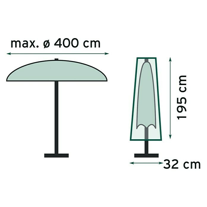 Sunfun Classic Funda protectora para parasol Parasol (Film de polietileno, Específico para: Parasol)