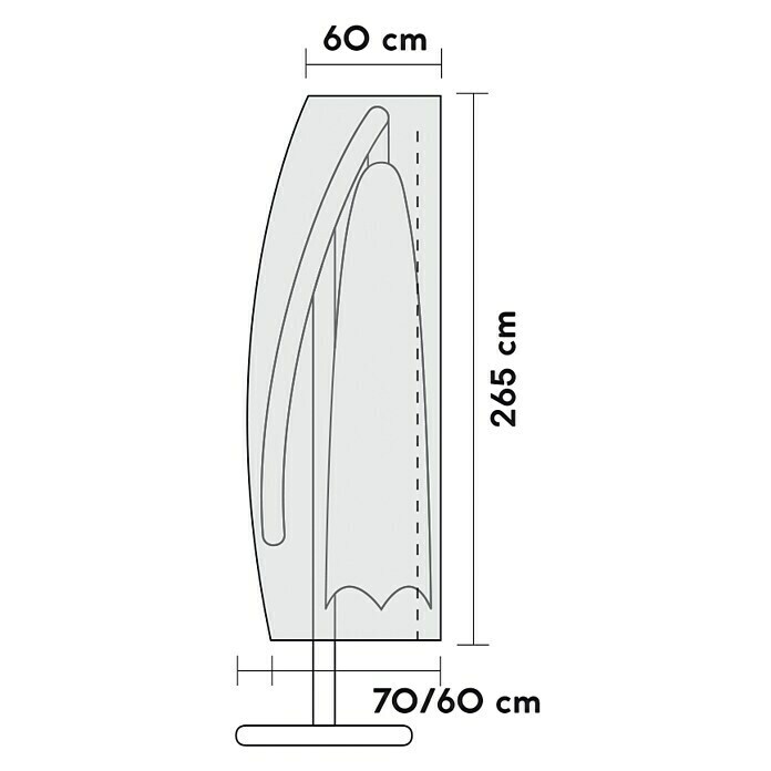 Sensum Schirm-Schutzhülle (Polyester, Passend für: Ampelschirme bis Ø 450 cm)
