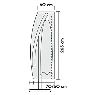 SENSUM Schirm-Schutzhülle (Polyester, Passend für: Ampelschirme bis Ø 450 cm)