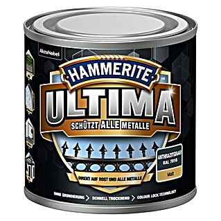 Hammerite Metall-Schutzlack ULTIMA (RAL 7016, Anthrazitgrau, 250 ml, Matt)