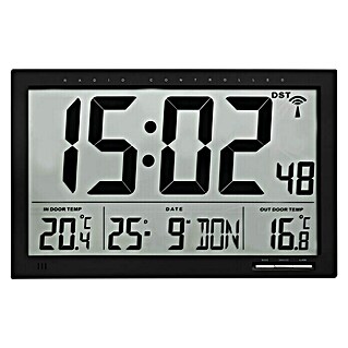 Reloj despertador (Negro, L x An x Al: 36,7 x 2,8 x 23,5 cm)