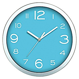 Okrugli zidni sat Basic (Svijetloplave boje, Promjer: 20 cm)