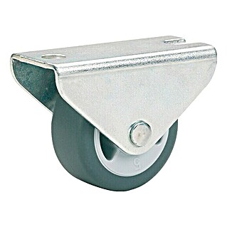 Stabilit Rueda fija para muebles (Diámetro ruedas: 25 mm, Capacidad de carga: 30 kg, Casquillo liso, Con placa)