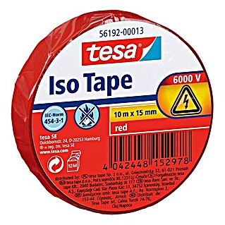 Tesa Cinta aislante Iso Tape (Rojo)