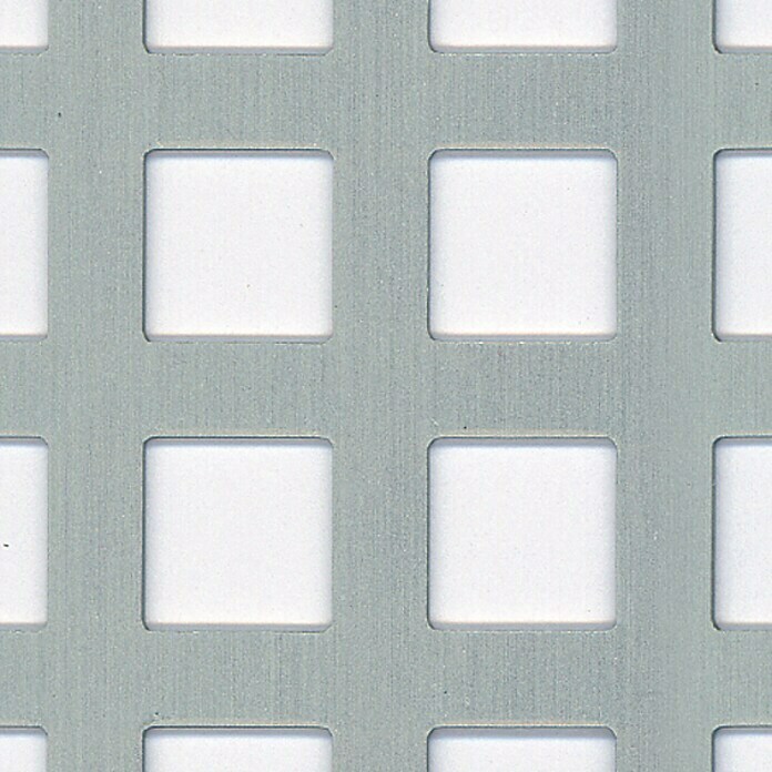 Kantoflex Aluminium plaat met vierkante perforaties (500 x 250 mm, Dikte: 0,8 mm, Aluminium, Geanodiseerd)