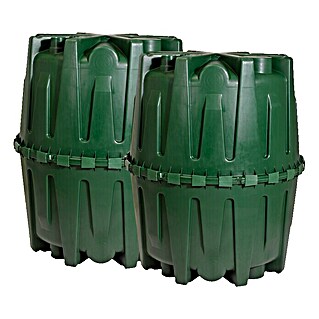 4rain Regenwassertank Komplettpaket Herkules Garten 3200 L (3.200 l (2 x 1.600 l), Kunststoff)