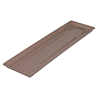 Geli Standard Plato para maceta de balcón (Largo: 60 cm, Taupe)