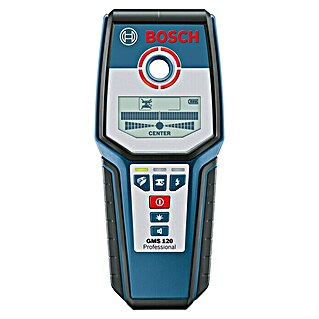 Bosch Professional Detector GMS 120 (Profundidad de detección: Máx. 120 mm de acero, Tiempo de funcionamiento: 5 h)