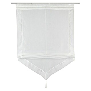 Raffrollo mit Blende (80 x 140 cm, 100 % Polyester, Weiß)