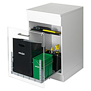 Müllex Einbaumülleimer Comfort (35 l + 5 l + 2 x 4 l, Grün/Schwarz, Eckig, Kunststoff)