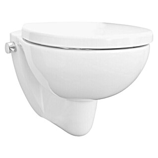 Wand-Dusch-WC Tek (Mit Spülrand, Mit antibakterieller Glasur, Spülform: Tief, WC Abgang: Waagerecht, Weiß)