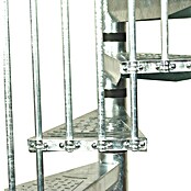 Minka Außenspindeltreppe Rondo Zink Plus (Durchmesser: 160 cm, Geschosshöhe: Max. 300 cm, Anzahl Steigungen: 13 Stk.)
