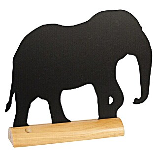 Pizarra de pared (Elefante, Pizarra con marcador, Pie de madera)
