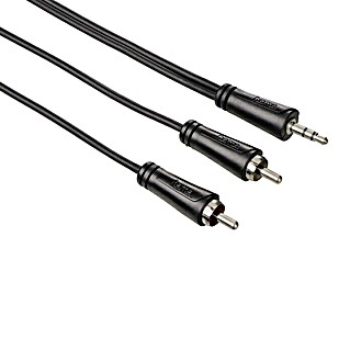 Hama Audio-Kabel (2 x Cinch-Stecker, 1 x Klinkenstecker 3,5 mm, 1,5 m, Farbcodierung im Inneren)