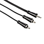 Hama Audio-Kabel (2 x Cinch-Stecker, 1 x Klinkenstecker 3,5 mm, 3 m, Farbcodierung im Inneren)