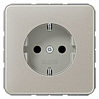 Jung CD 500 Steckdose mit erhöhtem Berührungsschutz CD1520KIPT (Platin, Aluminium, IP20, Unterputz)