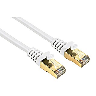 Hama Netzwerk-Kabel CAT5e (3 m, RJ45-Stecker, Bis zu 1.000 Mbit/s, Weiß)