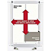 Room Plaza Schiebetür-Bauset Easy (Taupe/Weiß Miniperl, Max. Raumhöhe: 2.600 mm, Max. Türbreite: 1.260 mm)