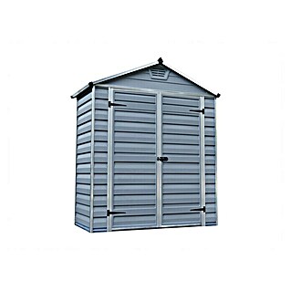 Palram – Canopia Gerätehaus Skylight (Außenmaß inkl. Dachüberstand (B x T): 101 x 185 cm, Metall, Anthrazit/Grau)