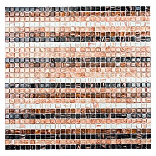 Mosaikfliese Quadrat Mix XGM ST55 (32,7 x 30,5 cm, Braun/Beige/Weiß, Glänzend)