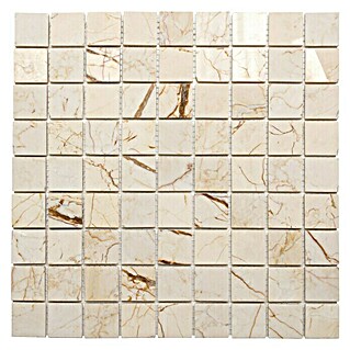 Mosaikfliese Quadrat MOS 32/2807 (30,5 x 30,5 cm, Beige, Matt)