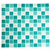 Mosaikfliese Quadrat Crystal Mix CM 4114 (32,7 x 30,2 cm, Hellgrün/Grün, Glänzend)