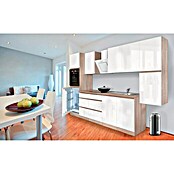 Respekta Premium Küchenzeile GLRP320HESW (Breite: 320 cm, Mit Elektrogeräten, Weiß Hochglanz)