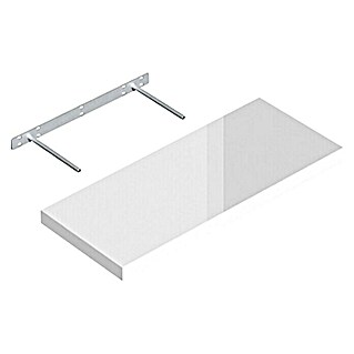 Regalux Wandschap XL4 (23,5 x 60 x 3,8 cm, Hoogglans wit, Belastbaarheid: 12 kg)
