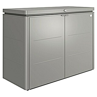 Biohort Garten-Aufbewahrungsbox Highboard 160 (L x B x H: 160 x 70 x 118 cm, Quarzgrau Metallic, Aluminium)