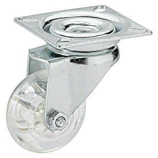 Dörner & Helmer Design-Lenkrolle (Durchmesser Rollen: 50 mm, Traglast: 40 kg, Gleitlager, Mit Platte)