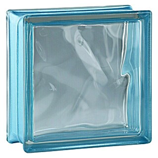 Fuchs Design Bloque de vidrio Reflex (Índigo, Nube, 19 x 19 x 8 cm)