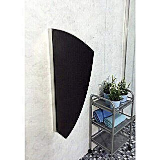 GEO Urinal-Trennwand Segel (50 x 90 cm, Glas, Schwarz)