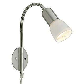 Globo Zidna rasvjetna svjetiljka Cathy (40 W, Mat nikal, Bijele boje, E14)