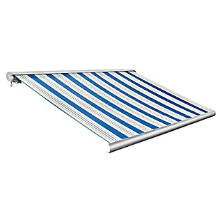 Sunfun Kazetna tenda (Plavo-sivo-bež, Boja stalka: Srebrnosive boje, Širina: 5 m, Izvlačenje: 3 m)