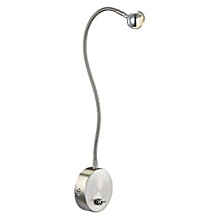 Globo Serpent Led-wandlamp (3 W, Nikkel mat, Warm wit)