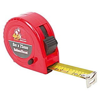 BAUHAUS Taschenbandmaß Rollmeter (Bandbreite: 25 mm, Länge Maßband: 8 m)
