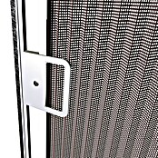 Windhager Insektenschutztür Plissee Doppeltüre Expert (240 x 240 cm, Farbe Rahmen: Weiß, Farbe Gewebe: Anthrazit)