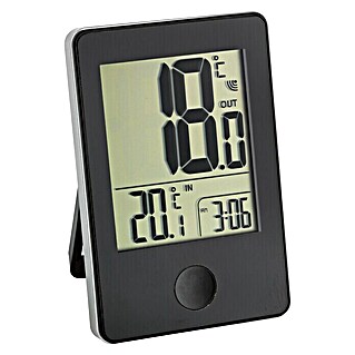 TFA Dostmann Draadloze thermometer Pop (Digitaal, 23 x 90 mm, Reikwijdte sensor: 50 m, Zwart)