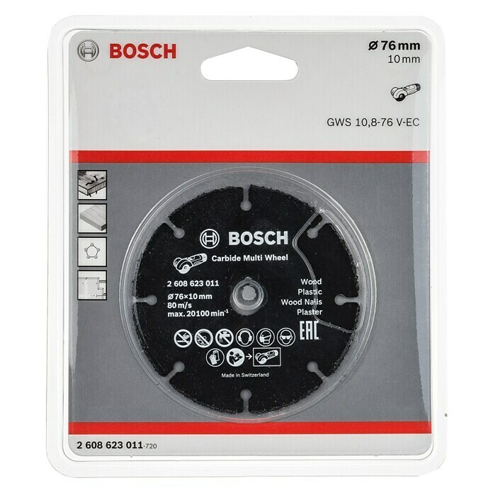 Ø 76mm Fächer-Schleif-Scheibe passend für GWS Bosch/BTI/Würth 10,8-12V Korn 40 