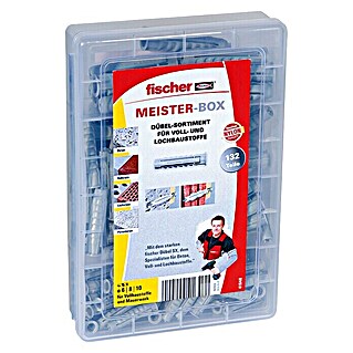 Fischer Meister-Box Spreizdübel-Set SX (132 -tlg., Ohne Schrauben/Haken, Nylon)