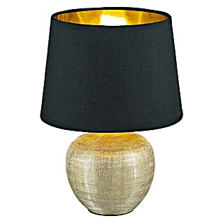 Reality Leuchten Okrugla stolna svjetiljka Luxor (60 W, Ø x V: 150 mm x 26 cm, Zlatne boje, Crne boje, Zlatne boje, E14)