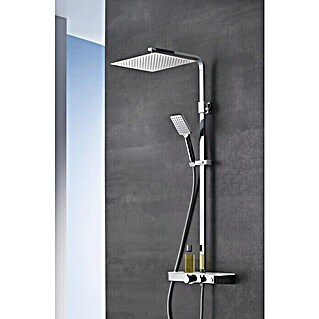 Camargue Sistema de ducha Grande Vita (Con grifo termostático, Número de tipos de chorro: 3 ud., Cromo/Blanco)