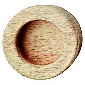 Ručica za namještaj (Ø x V: 60 x 11 mm, Bukovo drvo, Prirodna)