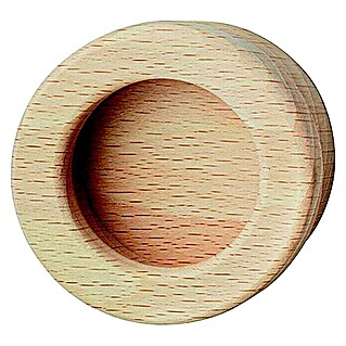 Tirador para muebles (Tipo de tirador del mueble: Concha, Madera, Ø x Al: 60 x 11 mm)