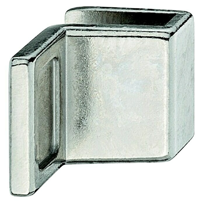 Ručkica za staklena vrata (Prikladno za: Debljina stakla 4 – 6 mm, D x Š x V: 20 x 20 x 28 mm, Cinkov tlačni lijev, Srebrno, Plastični odbojnik)