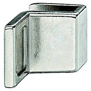 Ručkica za staklena vrata (Prikladno za: Debljina stakla 4 – 6 mm, D x Š x V: 20 x 20 x 28 mm, Cinkov tlačni lijev, Srebrne boje, Plastični odbojnik)